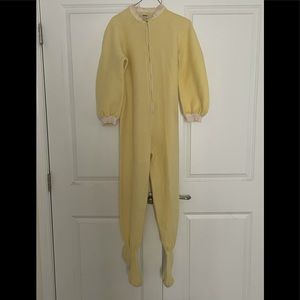 Vintage Montgomery Ward Footie Footed Pajamas Blanket Sleeper Adult size Medium